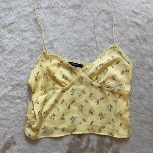 Forever 21 Sheer Babydoll Thin Strap Crop Tank Top | NWOT